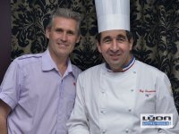 Guy Lassaussaie chef du restaurant Gastronomique à Chasselay et le confiturier Philippe BRUNETON, meilleur ouvrier de France 