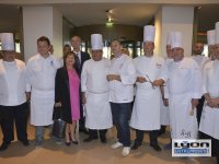 Danièle Pierrefeu et les chefs étoilés au 20 ème anniversaire des Gastronomes de Lyon au Sofitel de Lyon