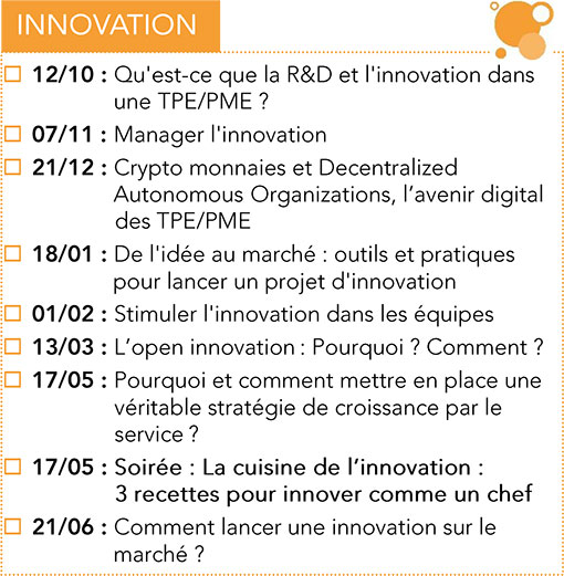 Formations Innovatoin CPME 2017 -2018